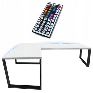 Psací Stůl Roh. Loft Low Bílý 202x136x2, 8 Model 1 obraz