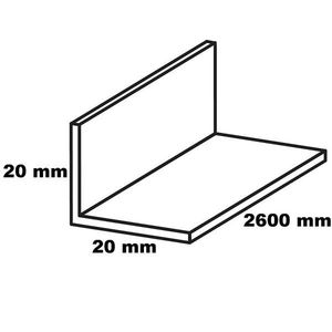 Profil uholníkový PVC šedá 20x20x2600 obraz