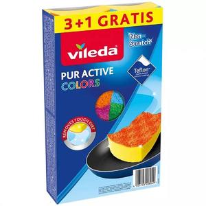 Vileda Pur Active Colors houbička 4ks obraz