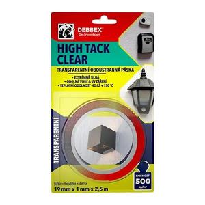 Oboustranná páska High Tack clear 19mm x 2.5m obraz