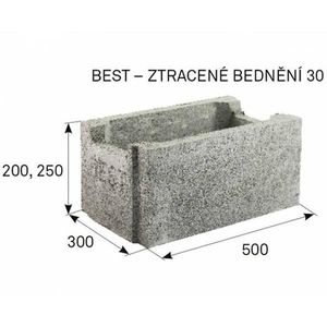 Ztracené Bednění 30/25/50 Cm Přírodní obraz