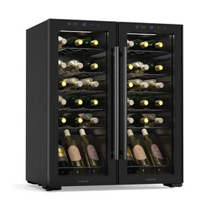 Klarstein Shiraz Weinkühlschrank, 2 Kühlzonen, LED-Beleuchtung, Touch-Control, freistehend obraz