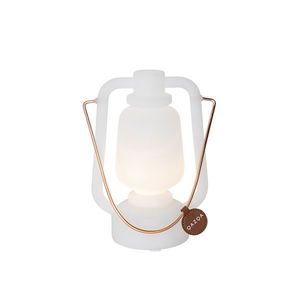 Stolní lampa dobíjecí 22 cm IP44 bílá - Storm Mini obraz