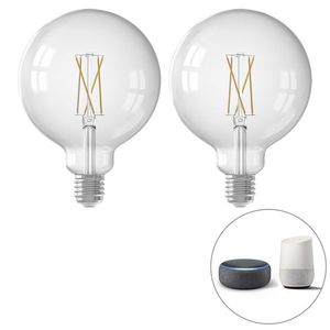 Sada 2 chytrých E27 stmívatelných LED žárovek G125 7, 5W 1055 lm 1800-3000K obraz