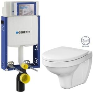 GEBERIT KOMBIFIX ECO, nádržka UP 320 bez tlačítka + WC CERSANIT DELFI + SOFT SEDÁTKO 110.302.00.5 DE2 obraz