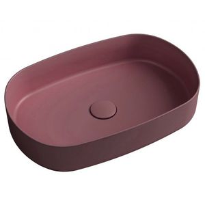 ISVEA INFINITY OVAL keramické umyvadlo na desku, 55x36cm, maroon red 10NF65055-2R obraz