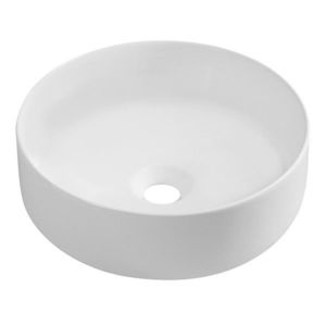 ISVEA INFINITY ROUND keramické umyvadlo na desku, průměr 36cm, bílá mat 10NF65036-2L obraz