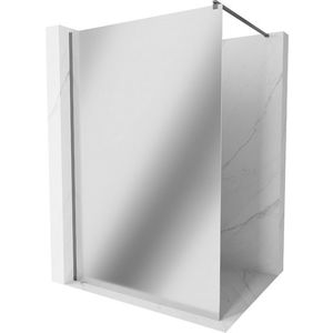 MEXEN/S Kioto Sprchová zástěna WALK-IN 70 x 200 cm, zrcadlové 8 mm, grafit metal 800-070-101-95-50 obraz