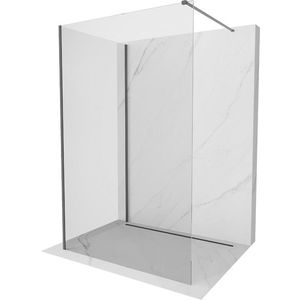 MEXEN/S Kioto Sprchová zástěna WALK-IN 110 x 105 cm, transparent, grafit metal 800-110-212-95-00-105 obraz