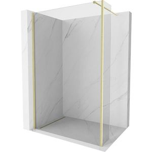 MEXEN/S Kioto Sprchová zástěna WALK-IN 95 x 30 cm, transparent, zlatá kartáčovaná 800-095-212-55-00-030 obraz