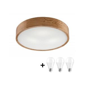 LED Stropní svítidlo OAK 3xE27/10W/230V dub pr. 47 cm obraz