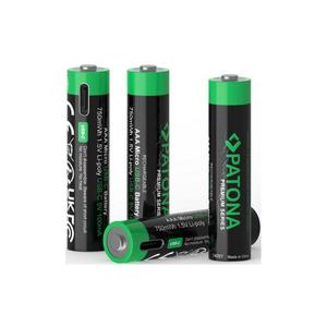 PATONA PATONA - SADA 4x Baterie AAA/LR03 Li-Pol 500mAh 1, 5V s USB-C nabíjením obraz