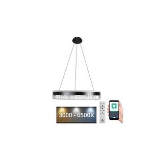 LED Stmívatelný lustr na lanku LED/80W/230V 3000-6500K černá + dálkové ovládání obraz