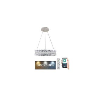 LED Stmívatelný lustr na lanku LED/80W/230V 3000-6500K bílá + dálkové ovládání obraz