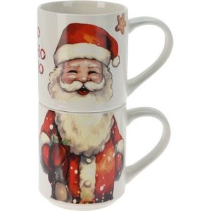 2dílná sada hrnků Santa, 265 ml, porcelán obraz