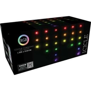 RGB Vánoční LED řetěz s dálkovým ovládáním Rampouchy 85 LED, 300 cm obraz