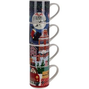 4dílná sada hrnků Christmas, 265 ml, porcelán obraz