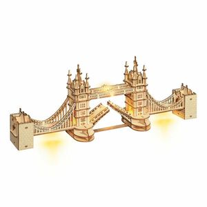 RoboTime dřevěné 3D puzzle most Tower Bridge svítící obraz