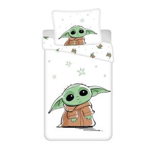 Jerry Fabrics Bavlněné povlečení Star Wars Baby Yoda, 140 x 200 cm, 70 x 90 cm obraz