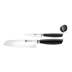 Zwilling Santoku nůž s výbrusem + špikovací nůž All * Star, černé logo 1022779 obraz