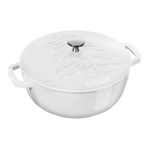 Staub Litinový hrnec s poklicí French oven Vánoční stromek, Ø 24 cm / 3, 6 l, bílá 1003512 obraz