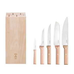 Opinel Blok s noži Parallele Meat, 5ks (kuchařský, Santoku, porcovací nůž, vykosťovací a nůž na zeleninu)) 002403 obraz