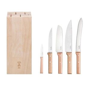 Opinel Blok s noži Parallele Bread, 5ks (kuchařský, Santoku, nůž na chléb, porcovací nůž, nůž na maso) 002402 obraz