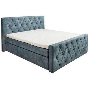 Postel boxspring Hammonton modrá 180x200 cm obraz