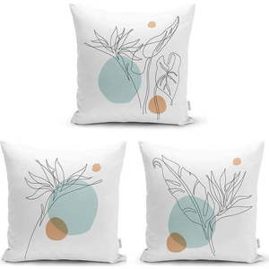 Sada 3 povlaků na polštáře Minimalist Cushion Covers Drawing Modern, 45 x 45 cm obraz