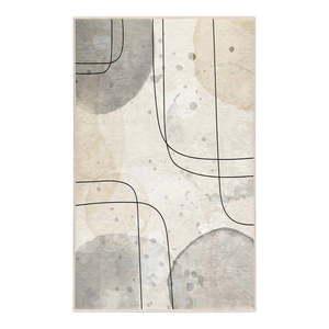 Šedo-krémový pratelný koberec 80x150 cm Simple Lines – Mila Home obraz