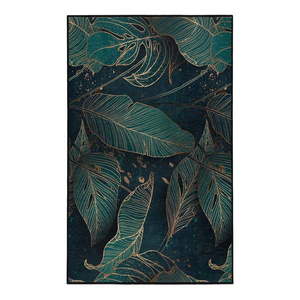 Pratelný koberec v petrolejové barvě 120x180 cm Midnight Jungle – Mila Home obraz