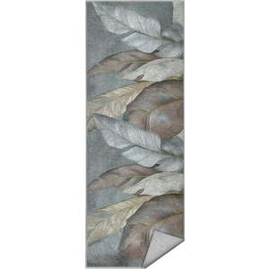 Zeleno-šedý pratelný běhoun 80x200 cm Dusty Leaves – Mila Home obraz