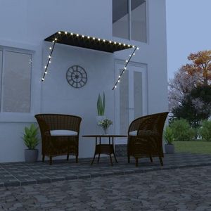 Zatahovací markýza s LED světlem 250x150 cm Dekorhome Antracit obraz