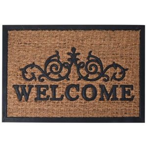 DekorStyle Kokosová rohožka VINTAGE WELCOME 60x40 cm hnědá obraz