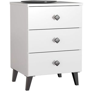 Ak furniture Komoda MOBI K-03 bílá/černá obraz