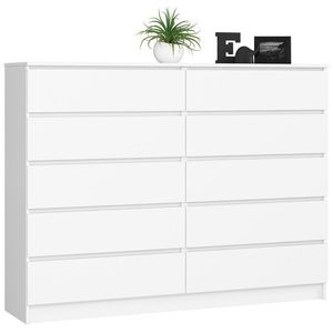 Ak furniture Komoda Rollo K 160, 4 cm bílá matná obraz