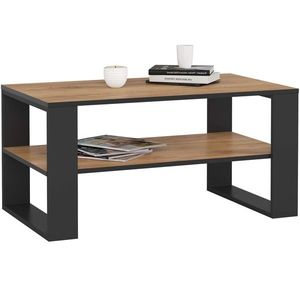 Ak furniture Konferenční stolek DOMI II dub craft/černý obraz