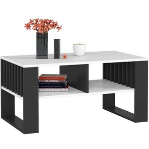 Ak furniture Konferenční stolek Rockford bílý/černý obraz