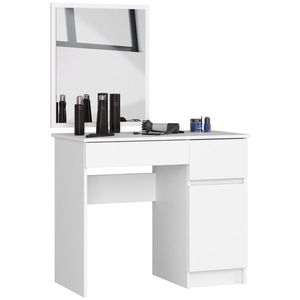 Ak furniture Kosmetický stolek se zrcadlem P-2 II 90x50 cm bílý pravý obraz