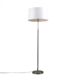 Stojací lampa ocelová s odstínem bílá 45 cm nastavitelná - Parte obraz