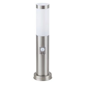 Rabalux Chromový zahradní sloupek s pohybovým čidlem Inox Torch pro LED žárovku E27 45cm 8267 obraz