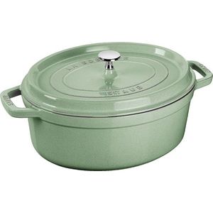 Staub STAUB Cocotte hrnec oválný 29 cm/4, 2l sage 11029115 obraz