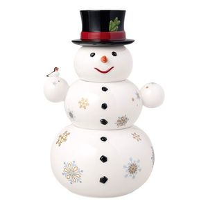 Villeroy & Boch Porcelánová dóza na cukroví Christmas Toys Memory, Sněhulák 31 cm 14-8602-4501 obraz