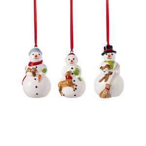 Villeroy & Boch Závěsná vánoční dekorace Nostalgic Ornaments, Sněhuláci, 3 ks 14-8331-6693 obraz