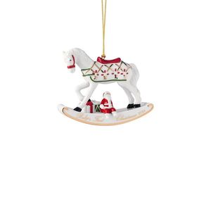 Villeroy & Boch Závěsná porcelánová ozdoba Christmas Classics, Houpací kůň, 8, 9 cm 14-8675-4341 obraz