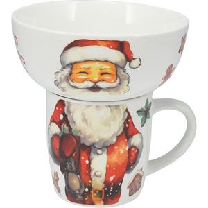 Snídaňová sada Santa, 2 ks, porcelán obraz