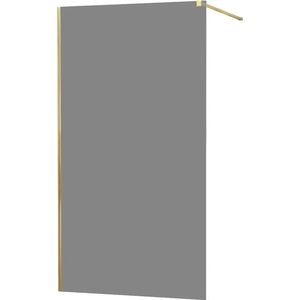 MEXEN/S KIOTO Sprchová zástěna WALK-IN 90x200 cm 8 mm, zlatá, kouřové sklo 800-090-101-50-40 obraz