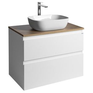 AQUALINE ALTAIR skříňka s deskou 78, 5 cm, bílá/dub emporio AI280-02 obraz