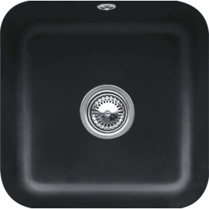 Keramický dřez Villeroy & Boch podstavný Cisterna 50, 670301R7, Pure Black 670301R7 obraz