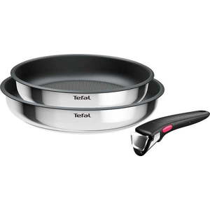 Nerezové pánve s nepřilnavým povrchem a odnímatelnou rukojetí v sadě 2 ks ø 26 cm INGENIO Cook Eat L8813S75 – Tefal obraz